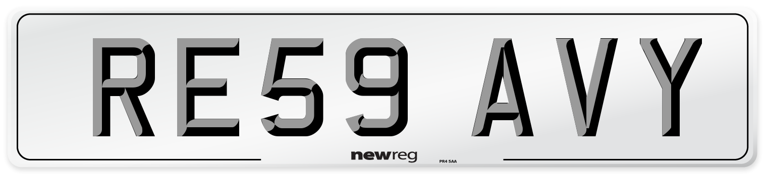 RE59 AVY Number Plate from New Reg